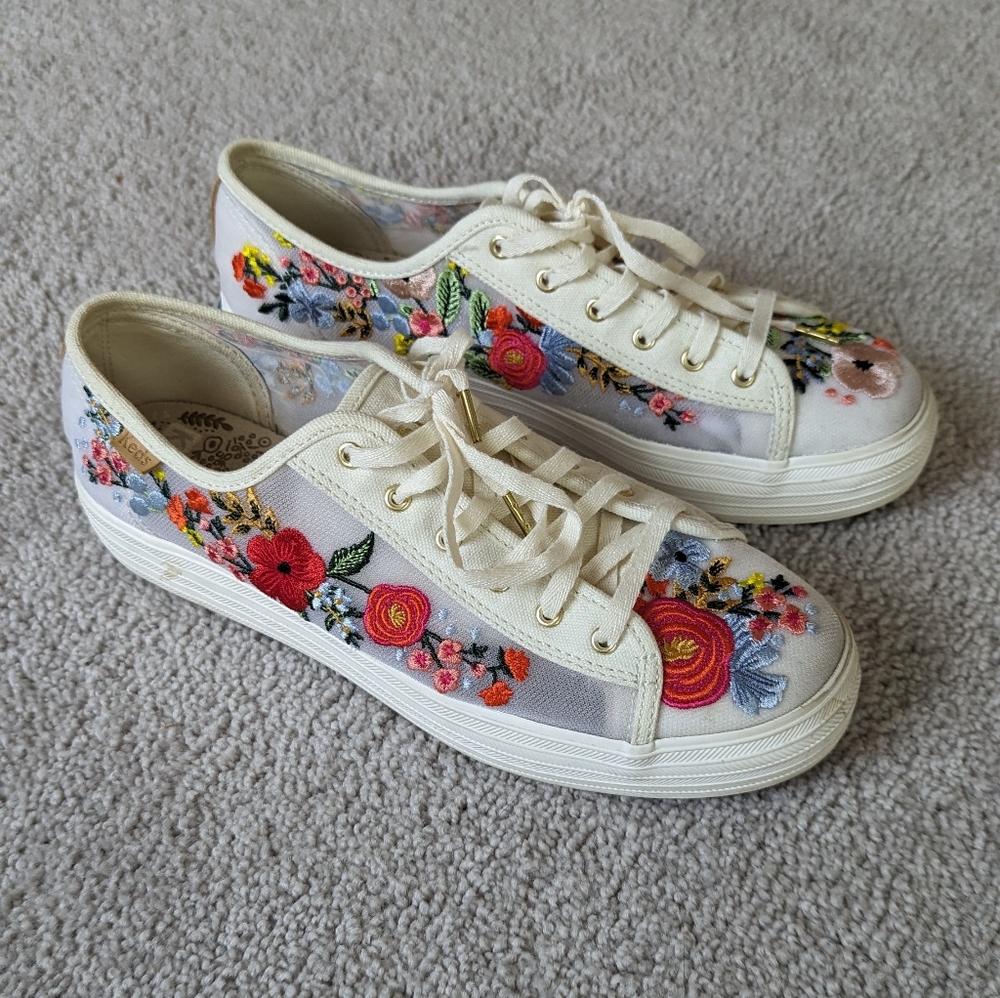 Keds x Rifle Paper Embroidered Flower Sneakers